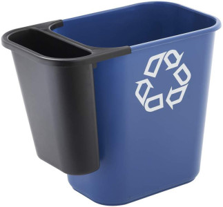 Rubbermaid Corbeille à papier, 39 litres, PE, bleu
