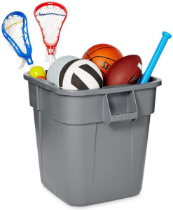 Rubbermaid Collecteur BRUTE 106 litres, carré, en PP, gris
