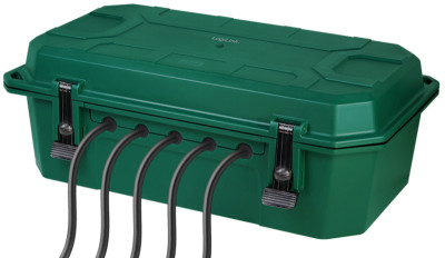 LogiLink Außen-Elektronikbox mit 4-fach Steckdosenleise