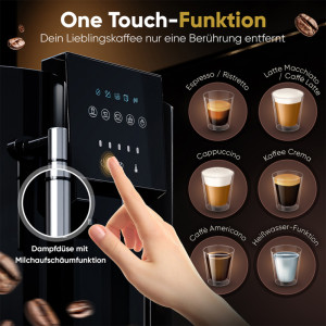 PROFI COOK Kaffeevollautomat PC-KAV 1281, schwarz