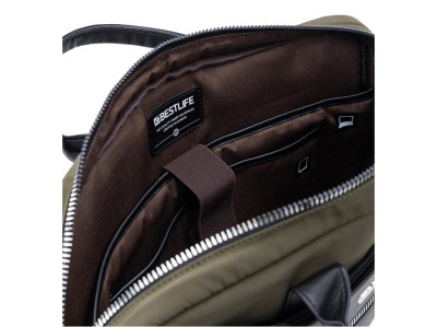 BESTLIFE Business Sacoche pour laptop ALYA, vert foncé/noir