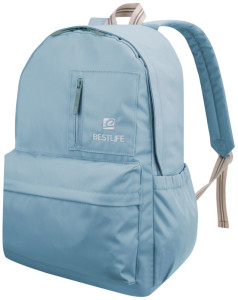 BESTLIFE School Sac à dos pour laptop COL RAINBOW bleu clair