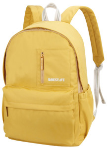 BESTLIFE School Sac à dos pour laptop COL RAINBOW bleu clair