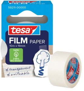 tesa Film PAPER, transparent, 19 mm x 33 m