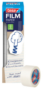 tesa Film PAPER, transparent, 19 mm x 10 m, Office Box
