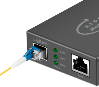 LogiLink Convertisseur média 2,5 Gigabit, RJ45/SFP, noir