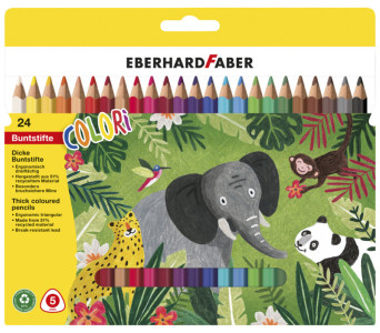 EBERHARD FABER Crayon de couleur COLORI Jumbo, étui de 10