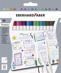 EBERHARD FABER Fineliner, 16er Kartonetui