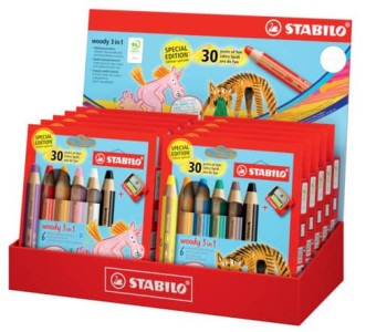 STABILO Multitalentstift woody 3 in 1, Display 30 Jahre Spaß