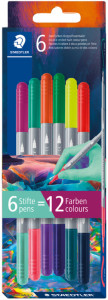 STAEDTLER Doppelfasermaler Edition 2, 6er Kartonetui