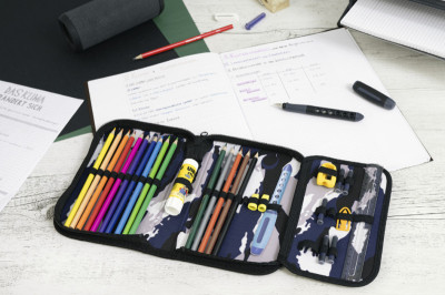 EBERHARD FABER Étui scolaire Camouflage, 32 pièces, gris