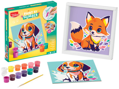 Maped Creativ Coffret de peinture au numéro Chat & Lapin