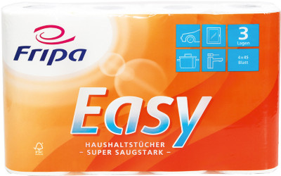 Fripa Küchenrolle Easy, 2-lagig, hochweiß