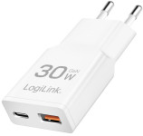 LogiLink Chargeur secteur USB, 1x USB-C (PD), 1x USB-A (QC) LogiLink Chargeur secteur USB, 1x USB-C (PD), 1x USB-A (QC)