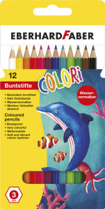 EBERHARD FABER Crayon de couleur COLORI, étui carton de 12