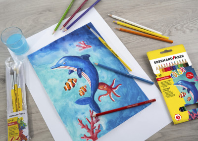 EBERHARD FABER Crayon de couleur COLORI, étui carton de 12