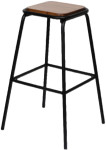 PAPERFLOW Chaise de bar OSLO, set de 2, structure noire PAPERFLOW Chaise de bar OSLO, set de 2, structure noire