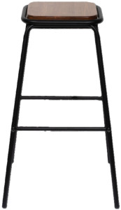 PAPERFLOW Chaise de bar OSLO, set de 2, structure noire
