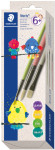 STAEDTLER Set pinceaux à poils synthétiques Noris, 3 pièces