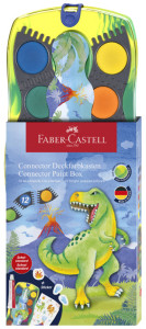 FABER-CASTELL Boîte de peinture CONNECTOR Dino, 12 couleurs