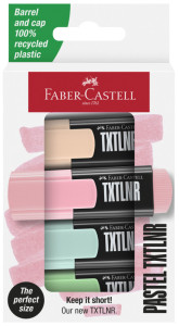 FABER-CASTELL Mini-surligneur TXTLNR Pastel, étui de 4