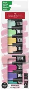 FABER-CASTELL Mini-surligneur TXTLNR Pastel, étui de 4