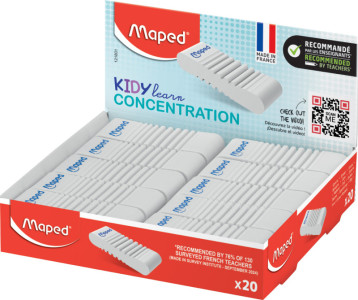 Maped Gomme en plastique KIDY learn CONCENTRATION,présentoir