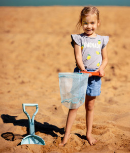 SCHILDKRÖT 2in1 Beachtoy-Set, rot / blau