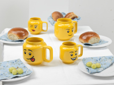 LEGO Tasse à café SILLY, 255 ml, dans un carton, jaune en céramique