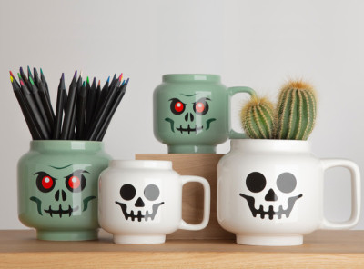LEGO Tasse à café WINKING GIRL, 255 ml, dans carton, jaune en céramique