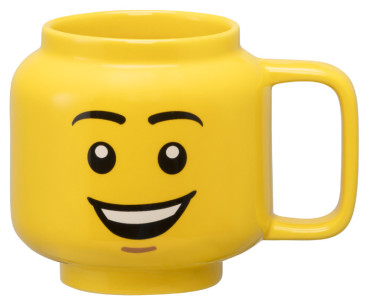 LEGO Mug HAPPY BOY, 530 ml, dans un carton, jaune, tasse LEGO, grand, garçon heureux