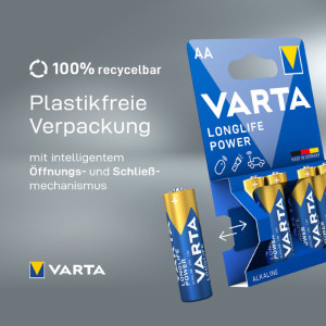 VARTA Alkaline Batterie Longlife Power, Micro AAA, 12er