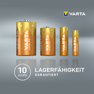 VARTA Alkaline Batterie Longlife, Micro AAA, 12er