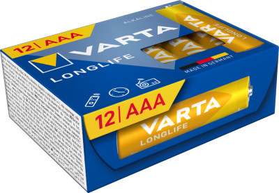 VARTA Alkaline Batterie Longlife, Micro AAA, 12er