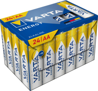 VARTA Alkaline Batterie Energy, 24er Cube Pack, Mignon AA