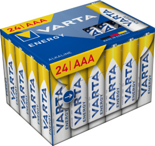 VARTA Alkaline Batterie Energy, 24er Cube Pack, Micro AAA
