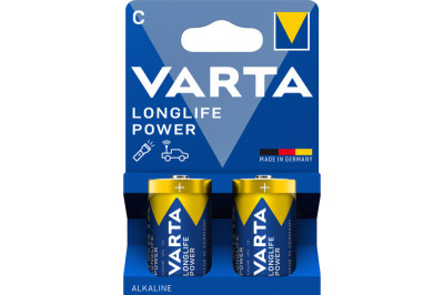 VARTA Alkaline Batterie Longlife Power, Baby (C), 2er