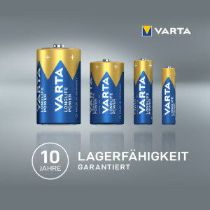VARTA Alkaline Batterie Longlife Power, Mono (D), 2er