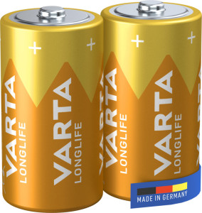 VARTA Alkaline Batterie Longlife, Mono (D), 2er Blister