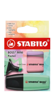 STABILO Surligneur BOSS MINI Pastel, étui carton de 3