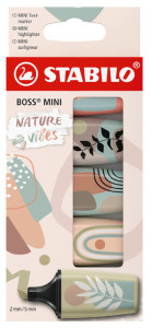 STABILO Textmarker BOSS MINI Naturevibes, 5er Kartonetui