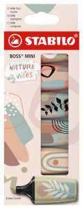 STABILO Textmarker BOSS MINI Naturevibes, 5er Kartonetui