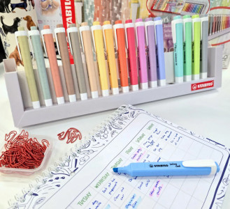 STABILO Textmarker swing cool NatureCOLORS, 18er Tischset