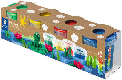 STAEDTLER Set de pâte à modeler Noris junior, couleurs fluo