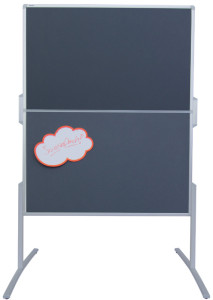 FRANKEN Tableau de présentation PRO, pliable, feutre gris
