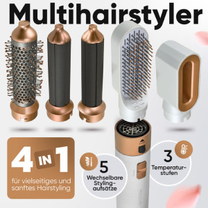 PROFI CARE Multihairstyler 4 en 1 PC-HAS 3132, blanc/rosé