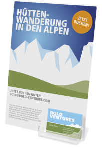 deflecto Tischaufsteller mit Visitenkartenfach, DIN A4 hoch