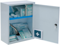 Armoire de premiers secours LEINA Medisan A, contenu DIN 13157, blanc perle
