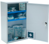 Armoire de premiers secours LEINA Medisan B, contenu DIN 13169, blanc perle