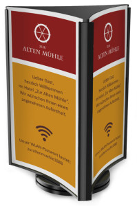 deflecto Tischaufsteller, drehbar, 3-seitig, DIN A5